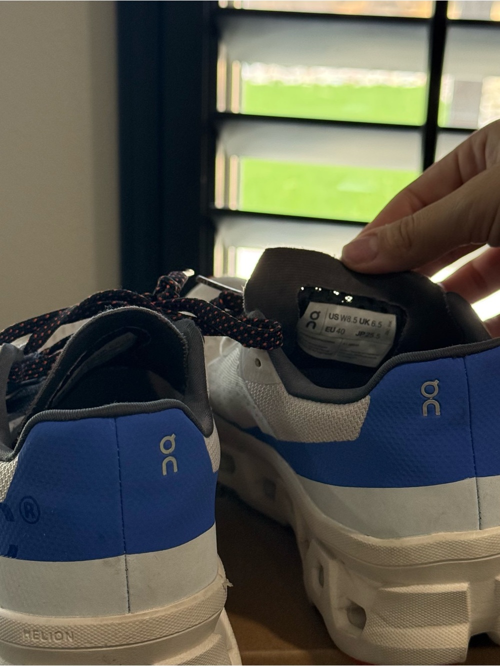 On Running White and Blue Cloudtec Sneakers - Picture 7 of 8